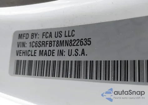 2021 Ram 1500 Big Horn 4X4 6'4 Box из США, поврежденный, VIN 1C6SRFBT8MN822635